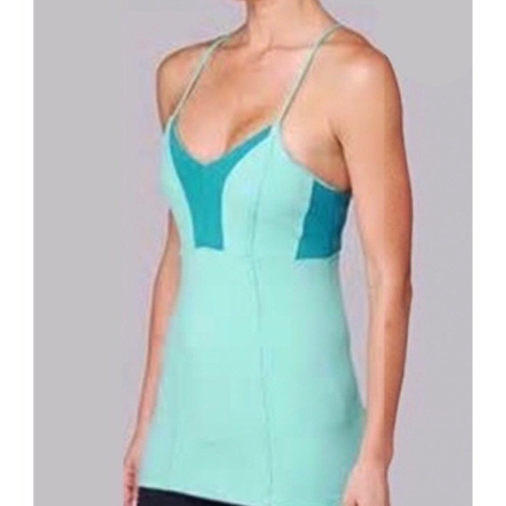 Lululemon Tadasana Tank Size 8 Blue Green Yoga